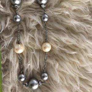 Stella & Dot Black & White Pearl Necklace